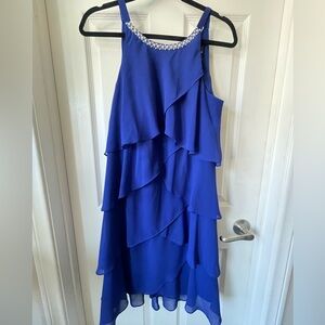Sapphire blue scalloped dress